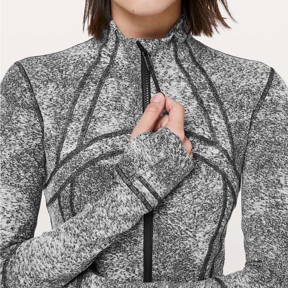 Lululemon Define Jacket Luon - Spray Jacquard White Black - Picture 4 of 13